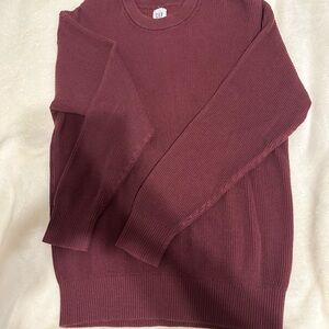 GAP Men's Rich Maroon Crewneck Sweater